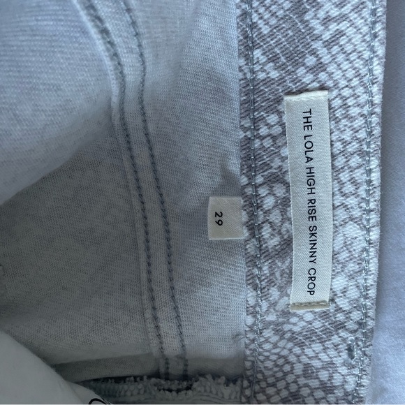 Aritzia Denim Forum Lola high crop in snake print - Picture 2 of 6